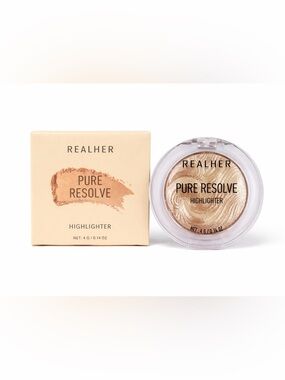 NEW/Sealed REALHER Pure Resolve Highlighter - Champagne